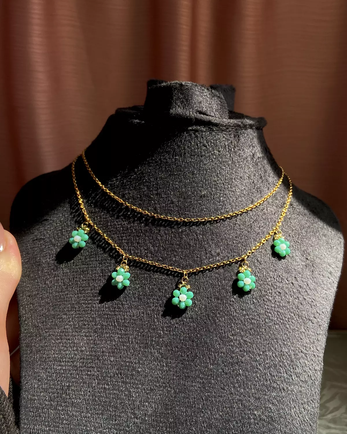 Turquoise flowers ( necklace, earrings and bracelet)🩵✨ 9