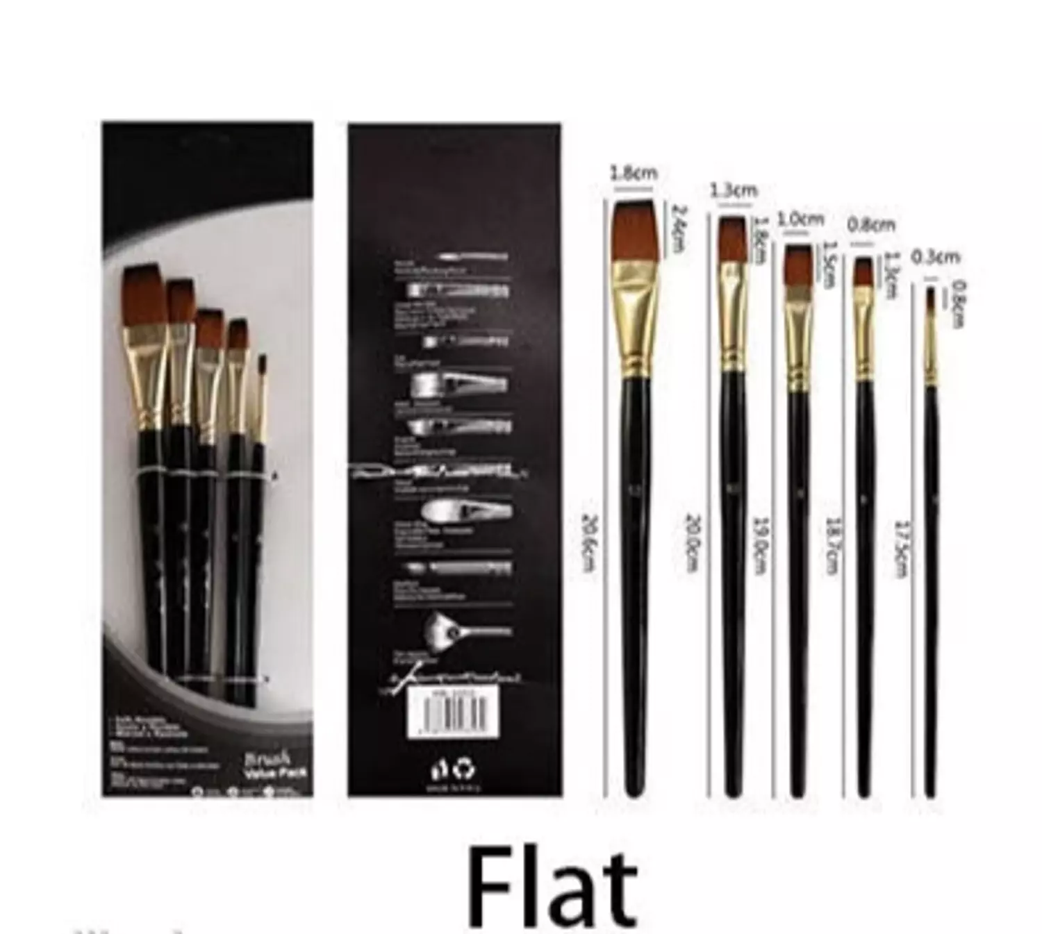 طقم فرش رسم (اشكال متعددة)5 ق. XinBowen Artist Brushes 5 Pcs  2