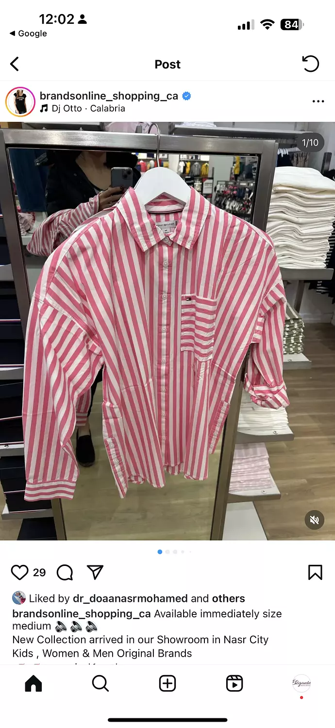 :  ⸻  Tommy Hilfiger Women’s Striped Oversized Shirt – Pink/White 2