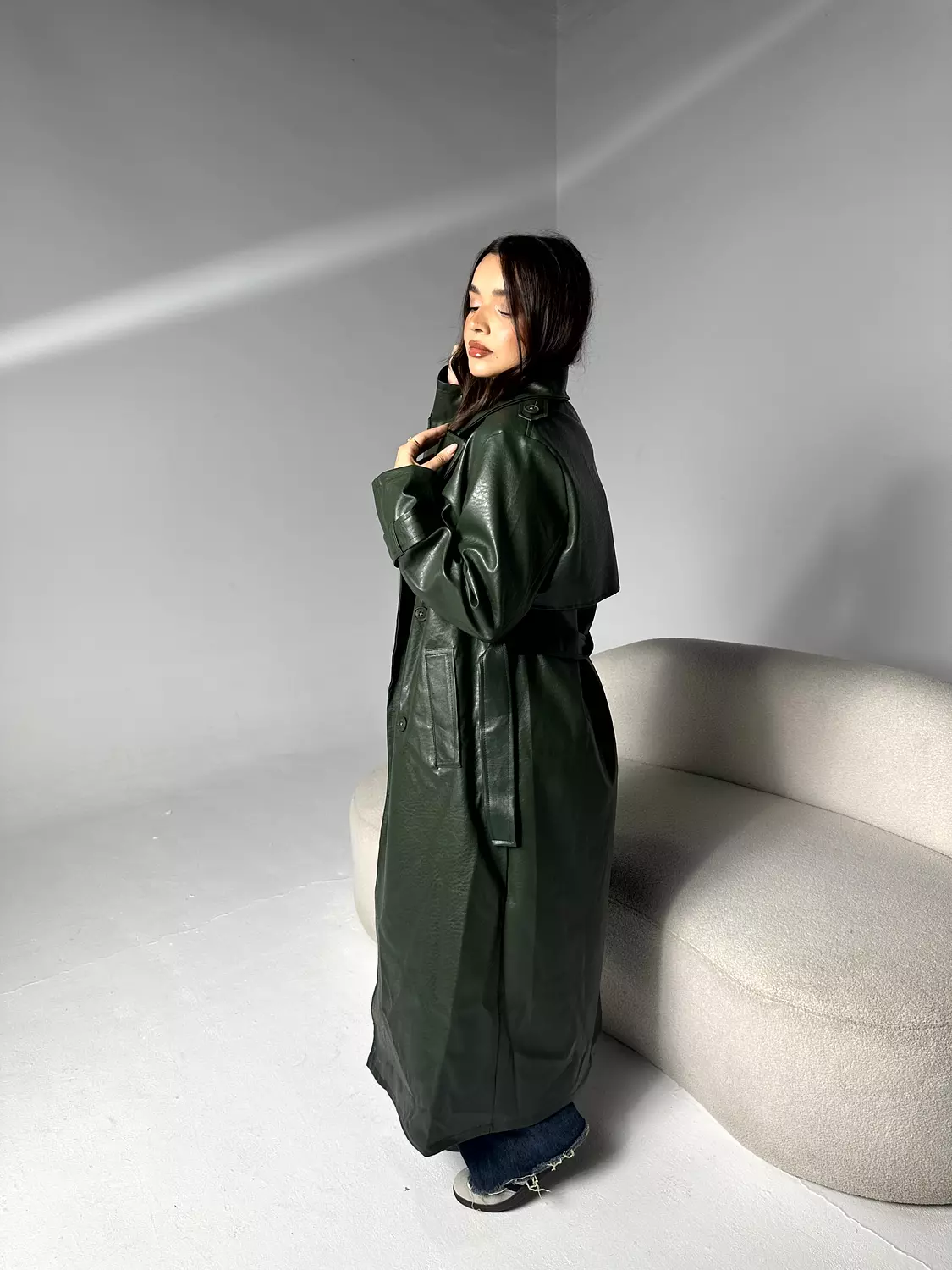 Leather Trench Coat 11
