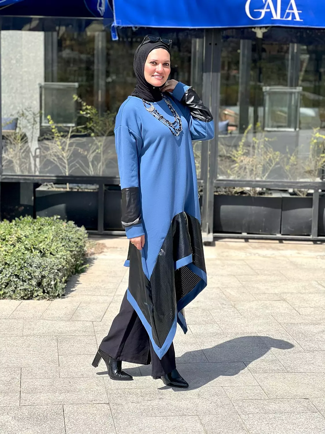 Melton Tunic in leather 2
