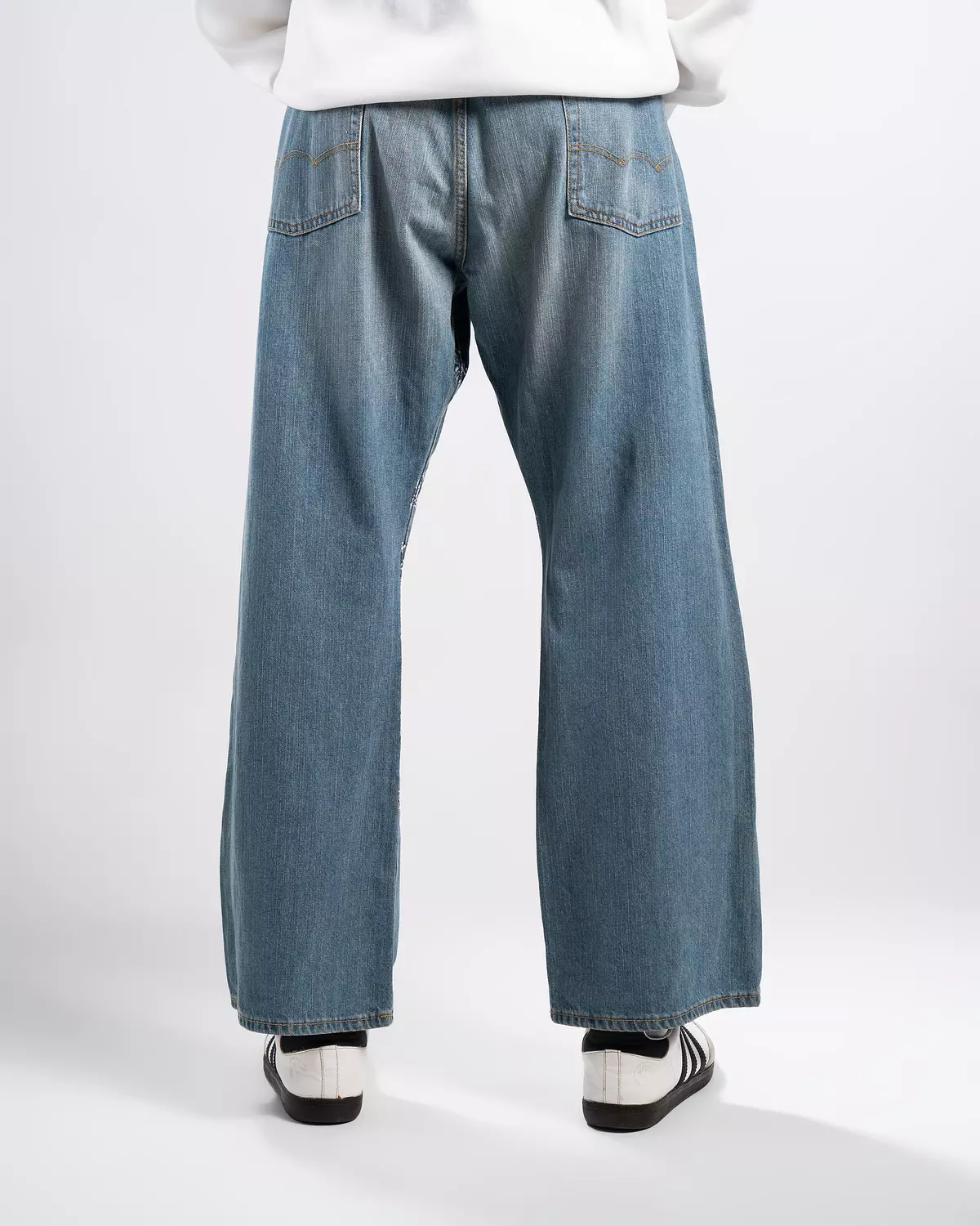 “Giant octopus “ 1of1 hand-printed &painted denim pants 8