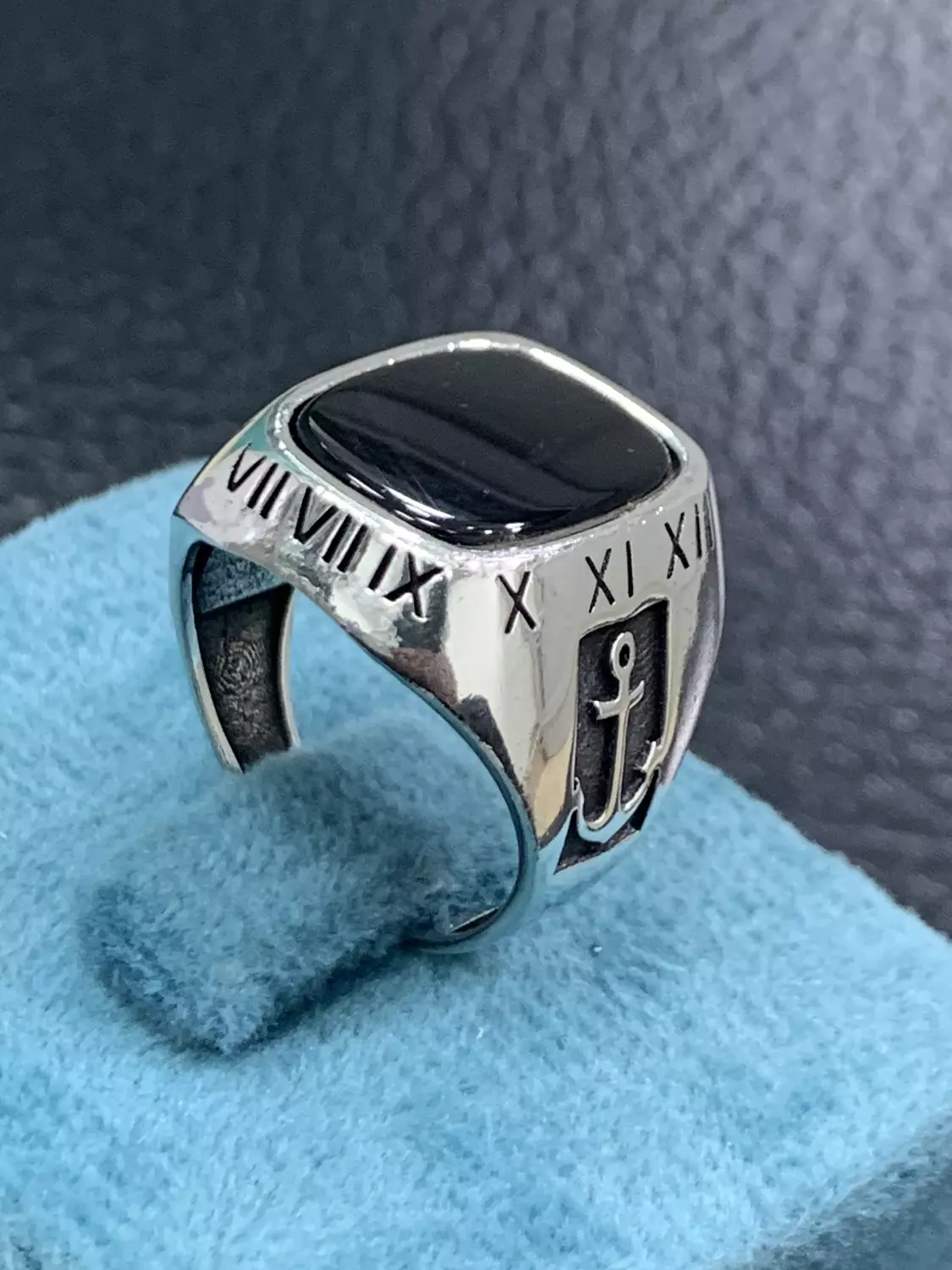 Black Stone Anchor Ring hover image