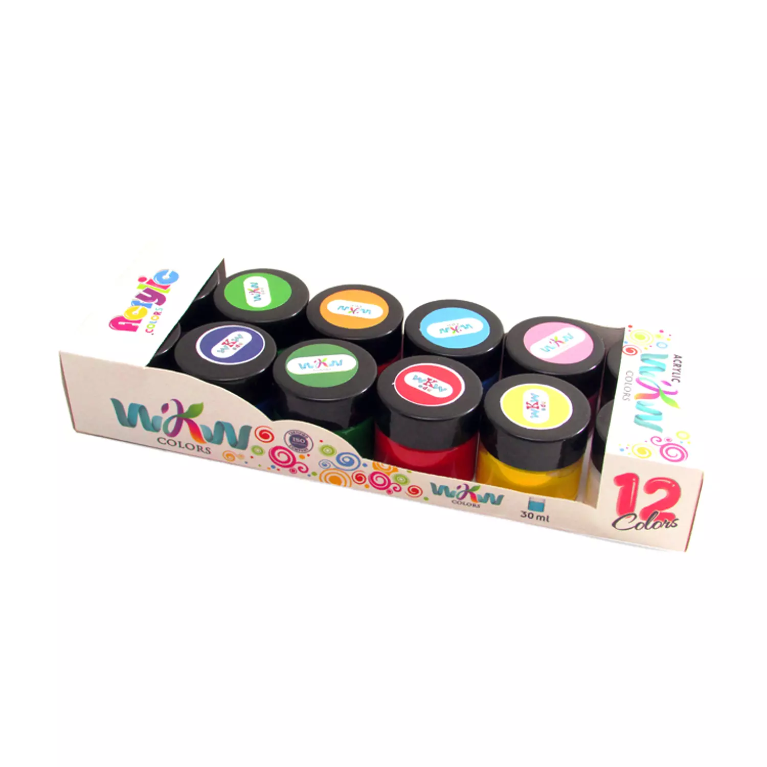 Set of 12 acrylic colors 30 ml - WKW image