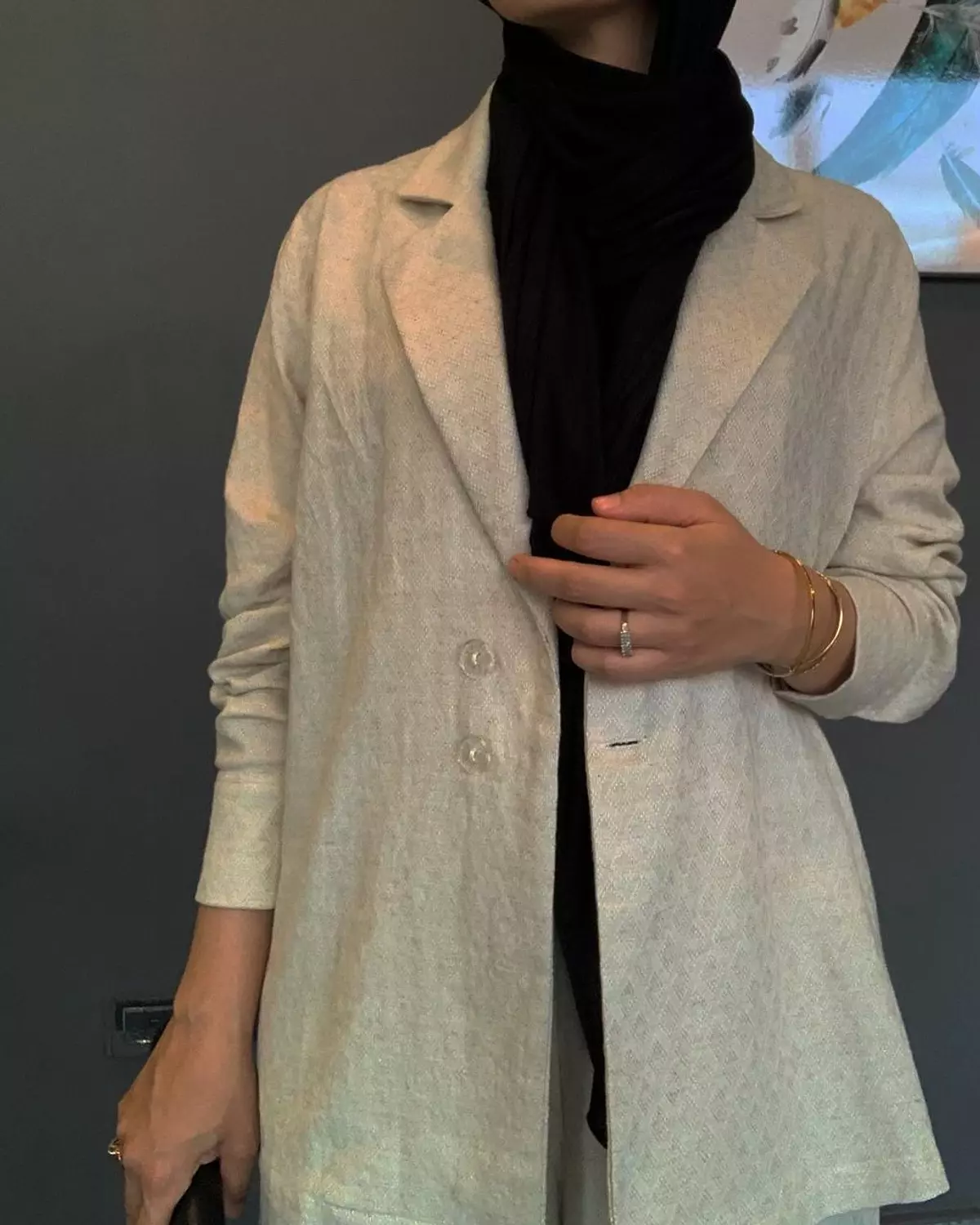  Beige linen set  1