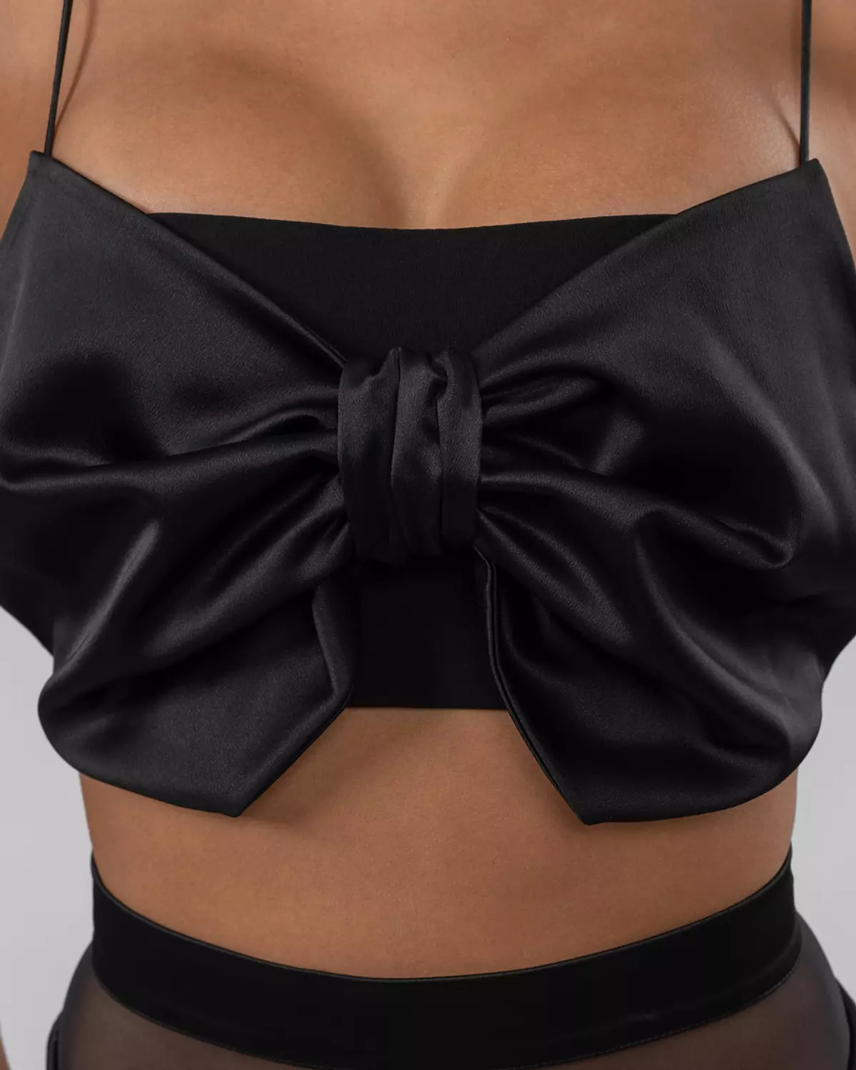 Black cropped top hover image