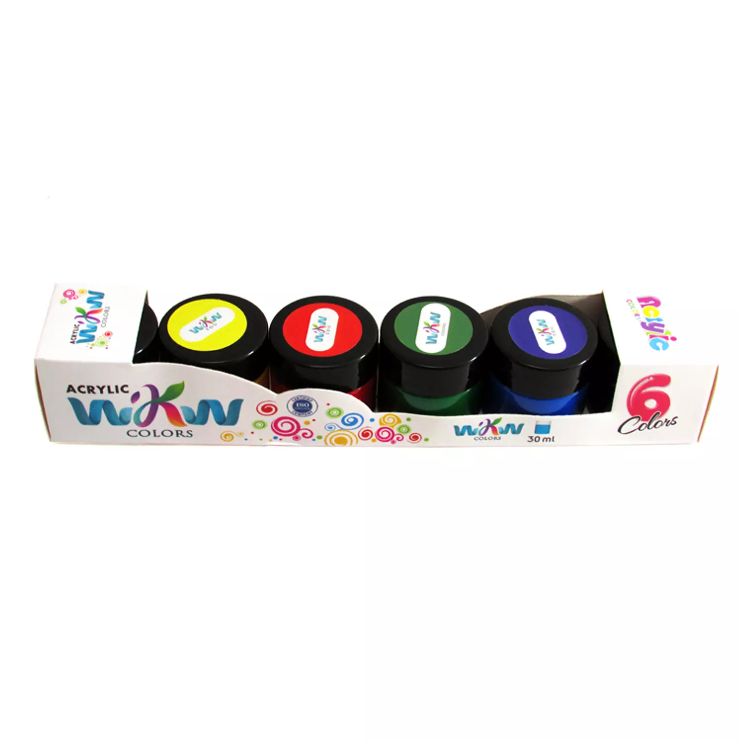 Set of 6 acrylic colors 30 ml - WKW image
