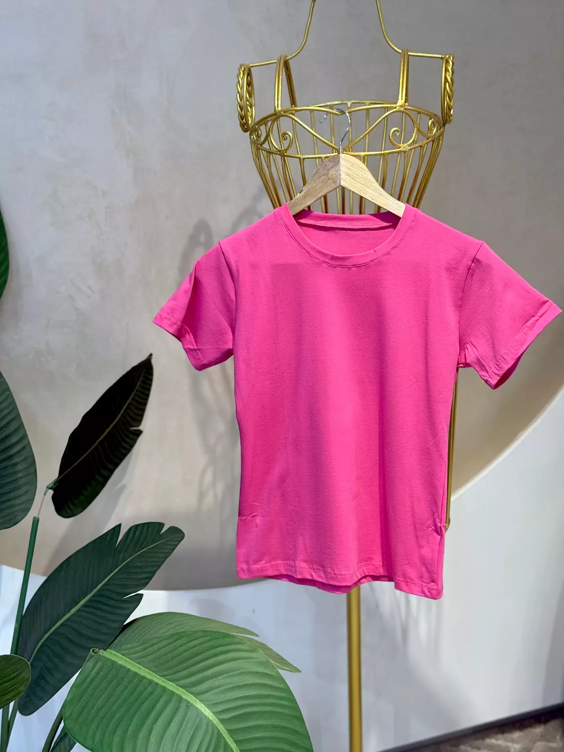 Half-Sleeve Top Dark Pink image