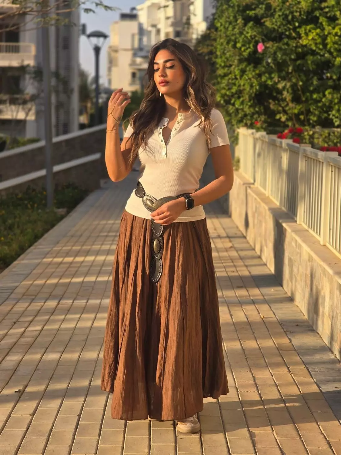 Brown maxi skirt 2