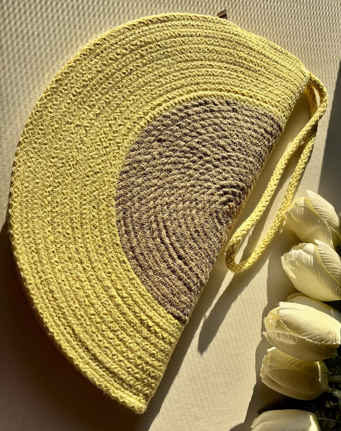 Soft yellow clutch  image