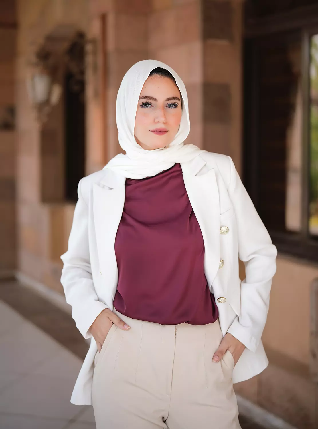 Sleeveless satin blouse 2