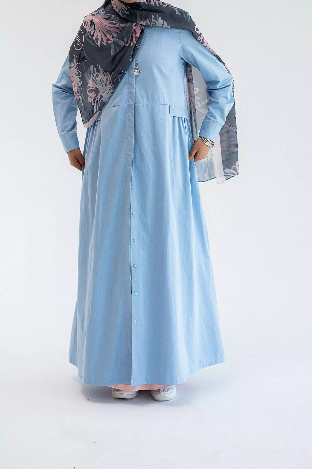Sky Blue Abaya Dress 3