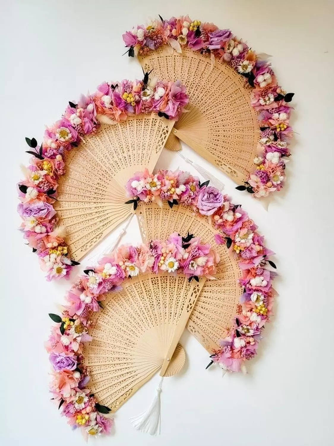 wooden fan with floral touches 1 1