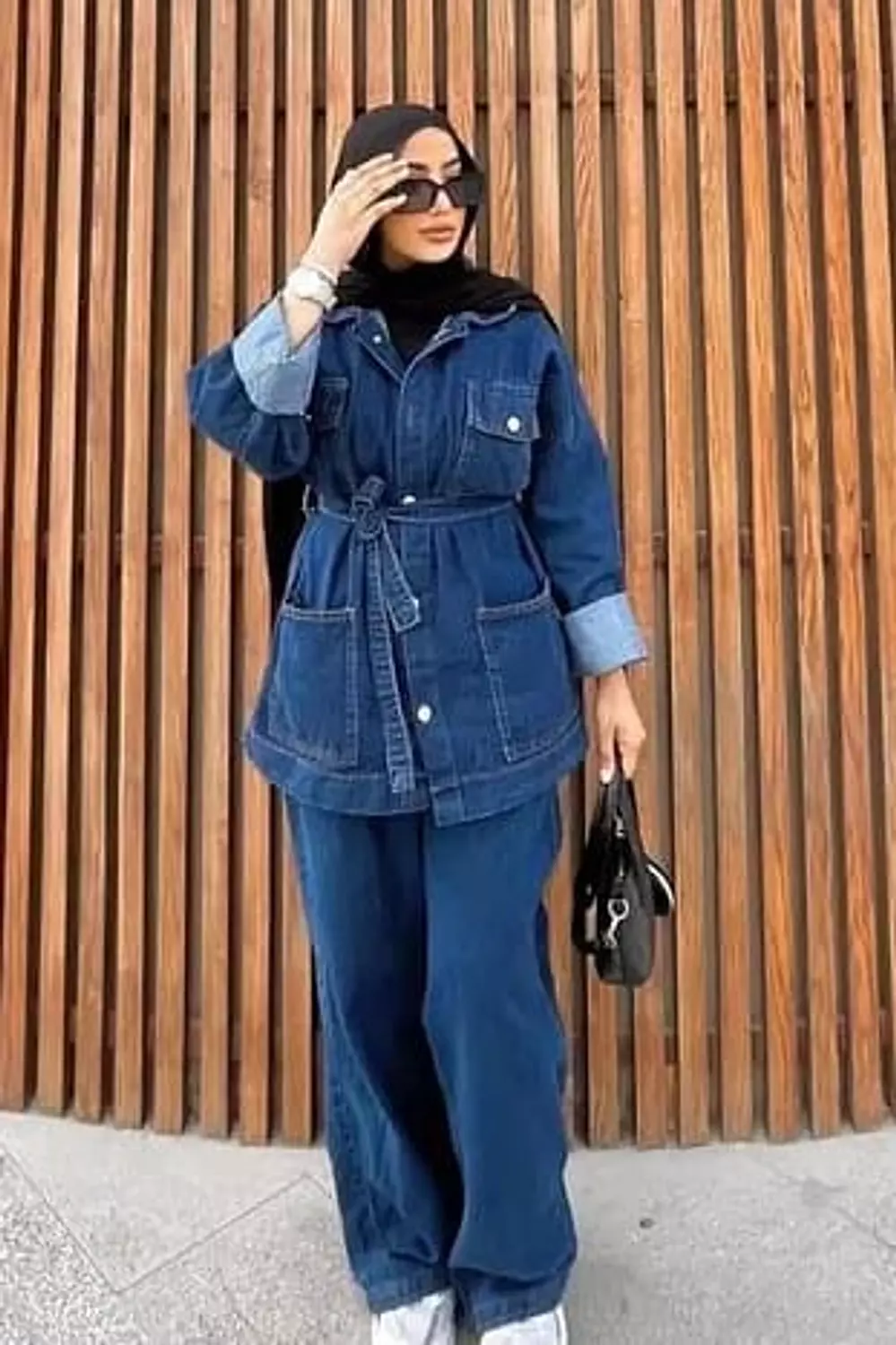 Belted Denim Co-ord Set 4