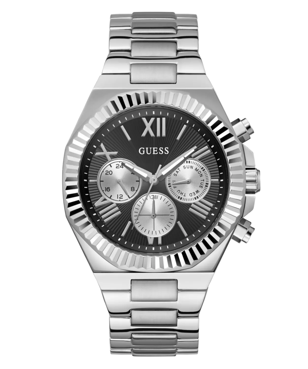 GUESS GW0703G1 Men's  Watch Silver Tone Stainless Steel Bracelet