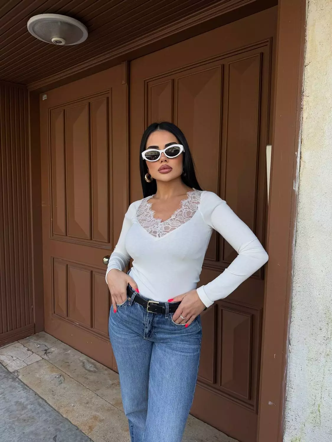 Lace Trim Blouse 8