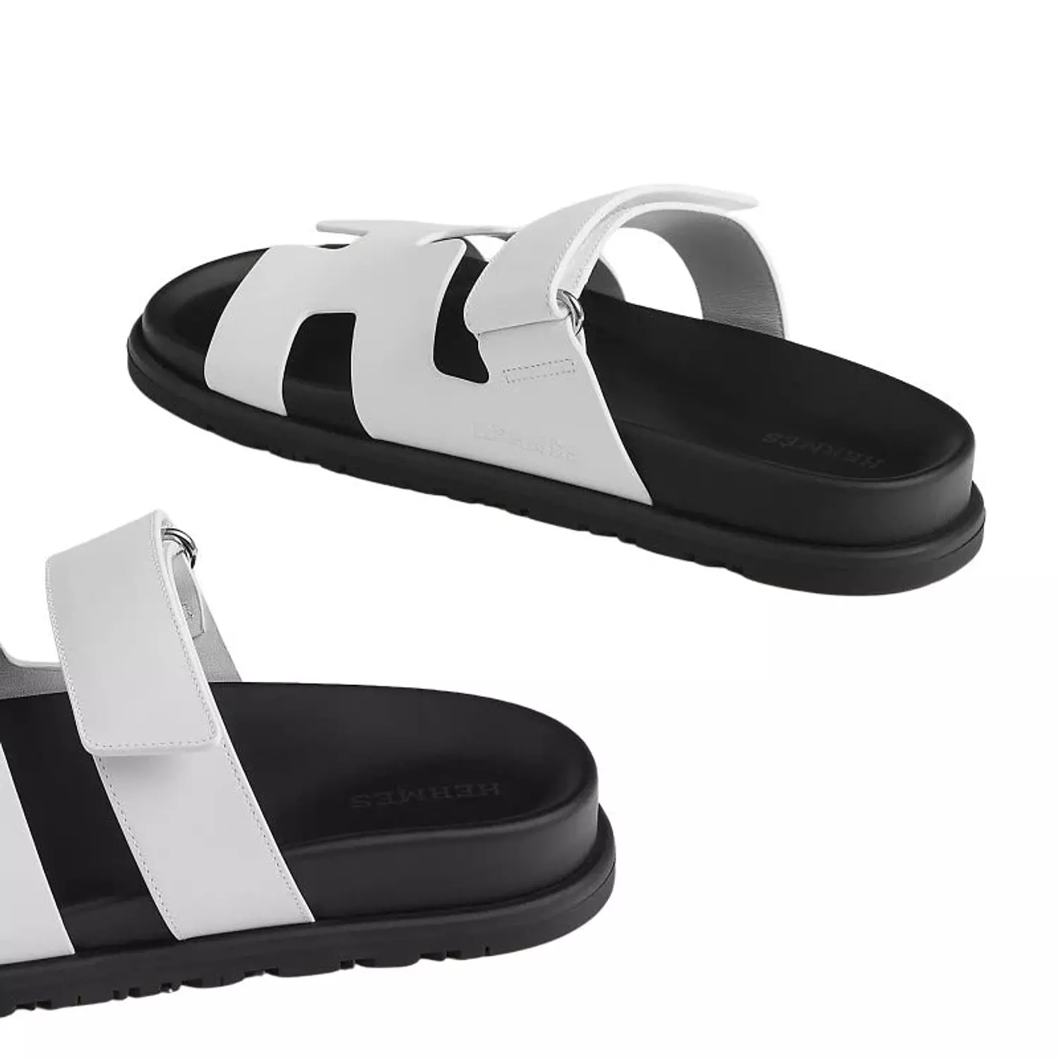 Hermes Chypre Sandals – White Palladium Hardware 4