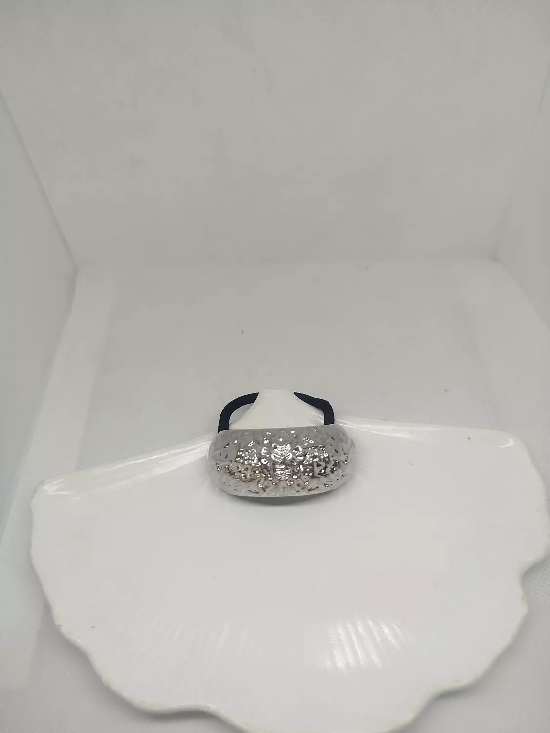 Silver hair piece  image
