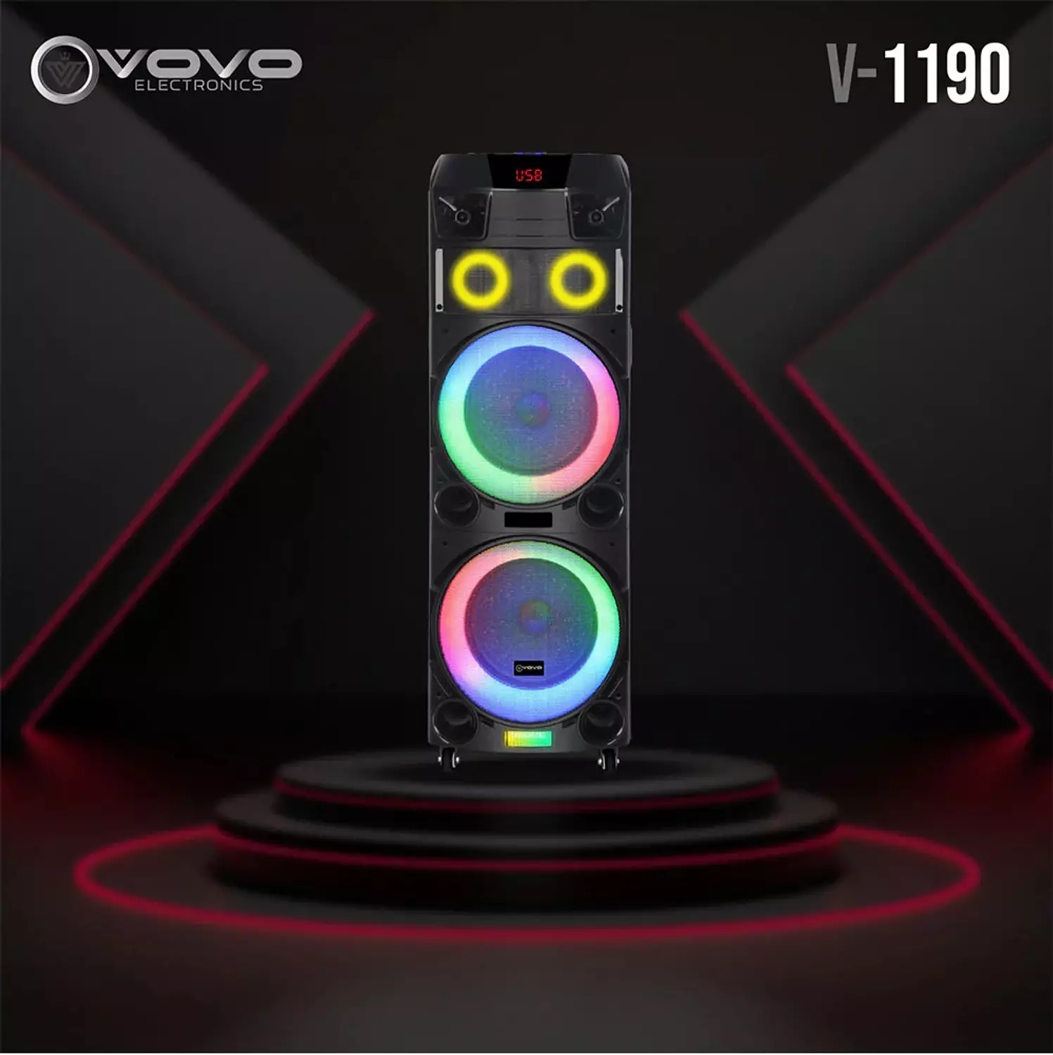 Vovo V-1190 80W Double 10-inch Party Speaker 4