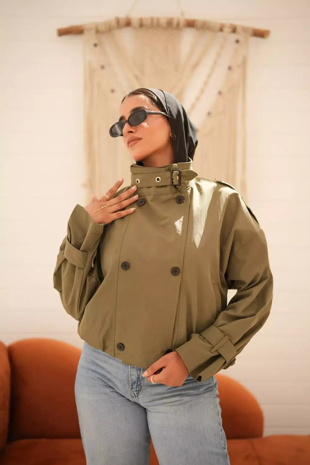 Neck belt jacket 6