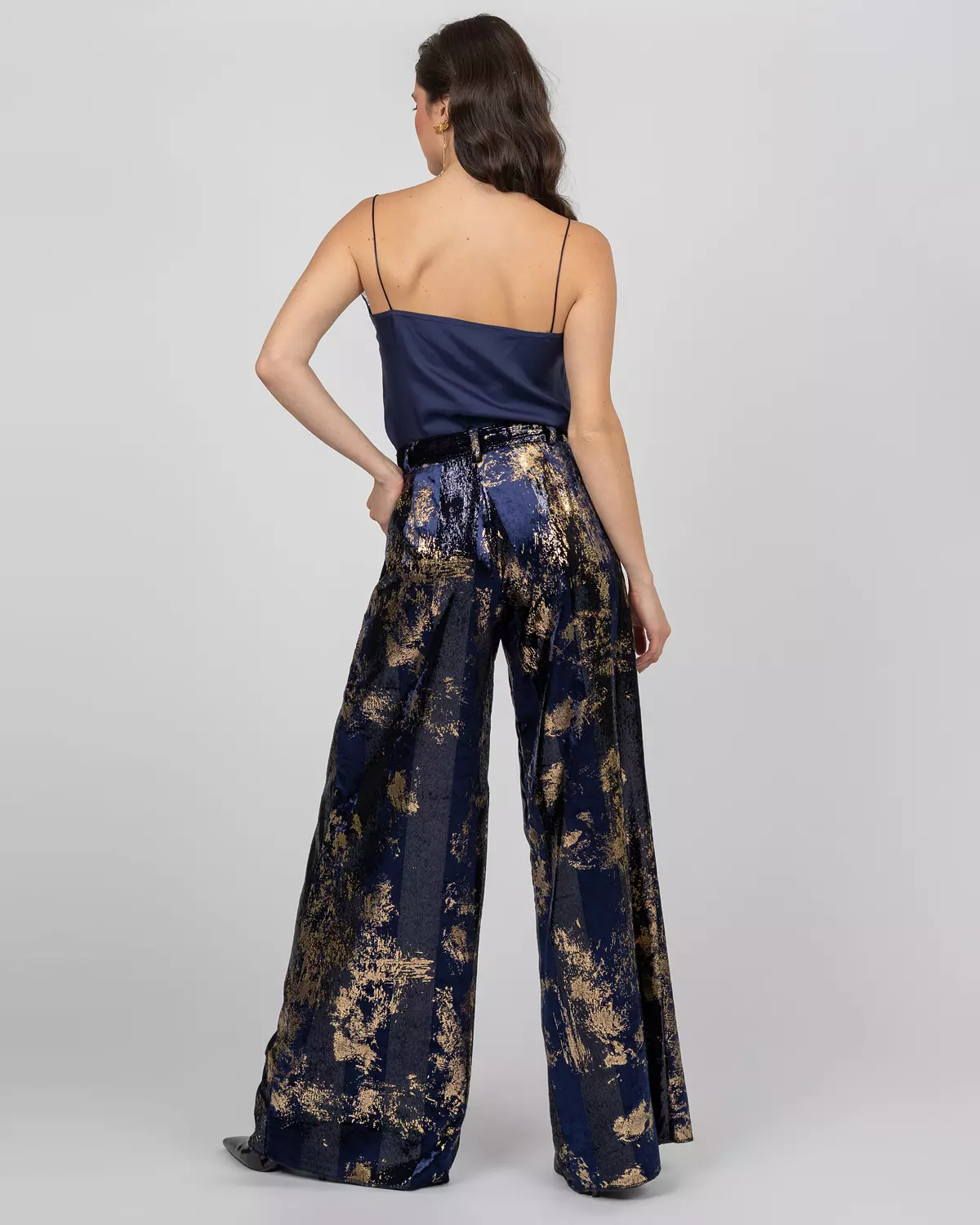Silk Velvet Wide-Leg Trousers 5