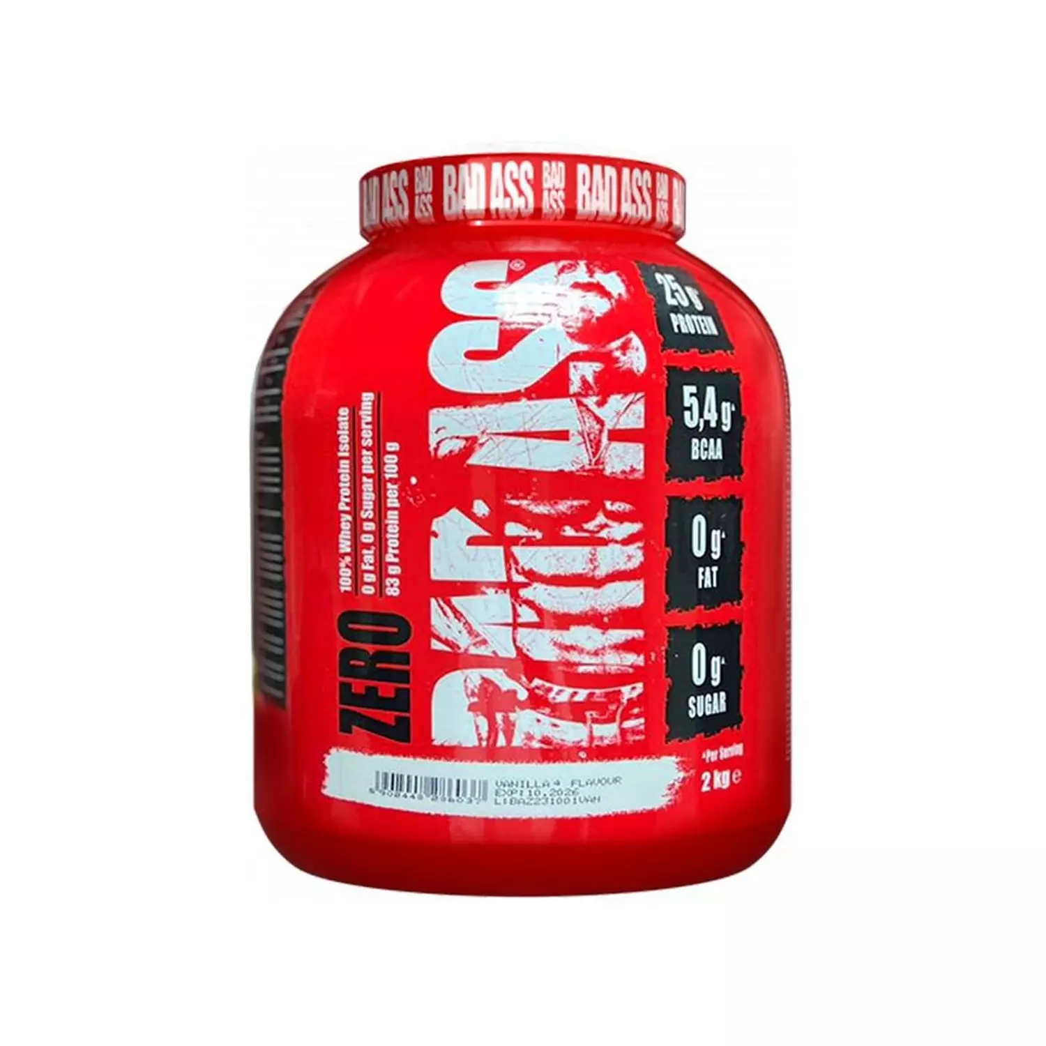 Bad Ass Zero Protein 2kg – Whey Protein Isolate for Lean Muscle Growth & Recovery (66 Servings) image