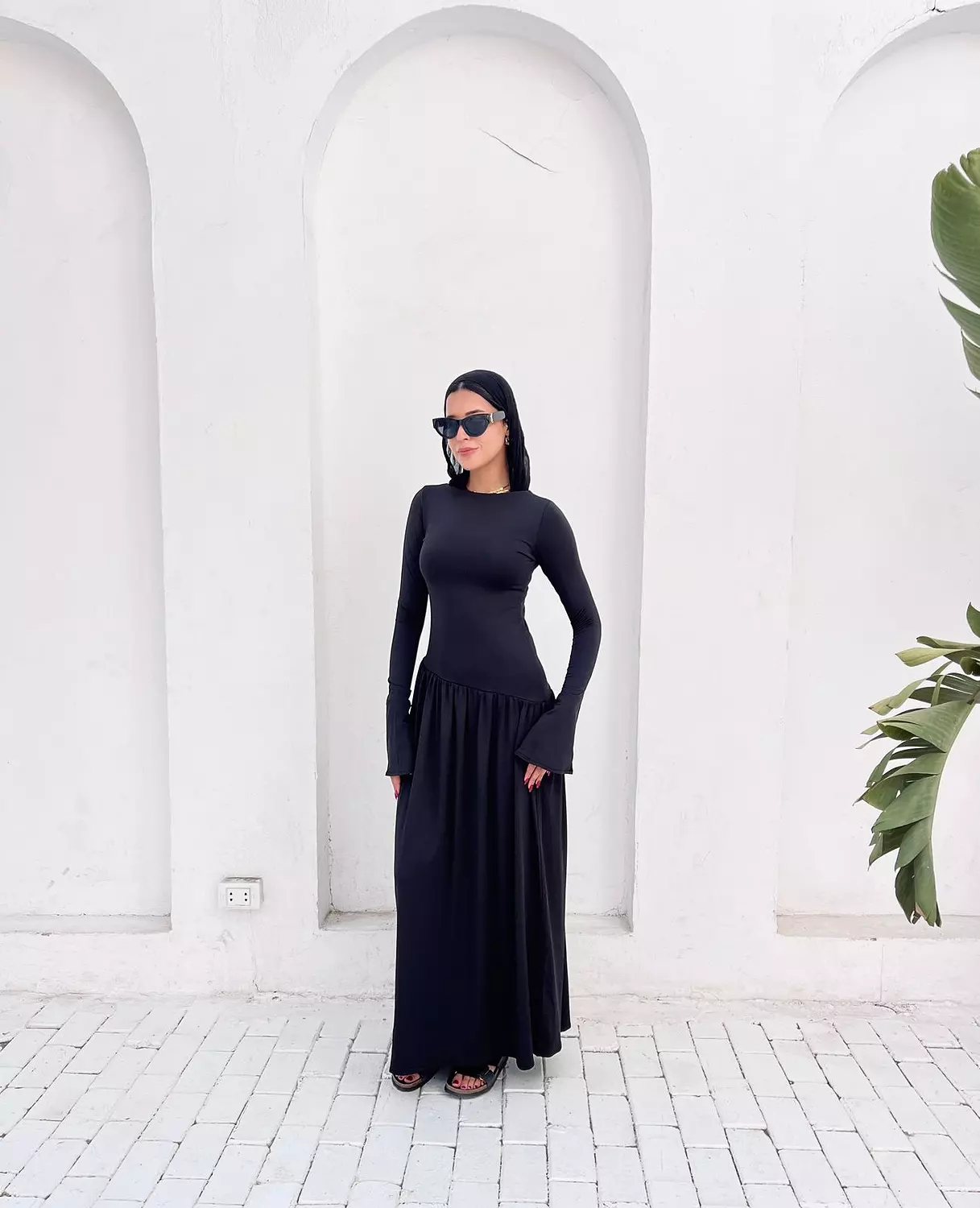 long sleeve ruffle dress 4