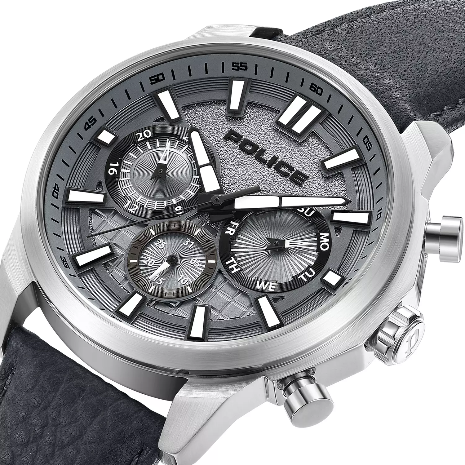 Police watches rangy Mens Analogue Quartz Watch with Leather bracelet PEWJF0021001 3
