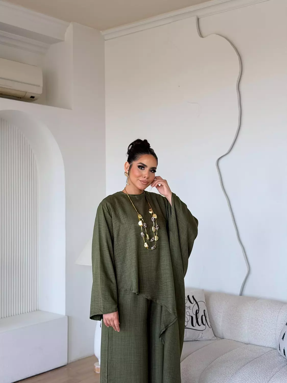 The Flowy Set In Olive 1