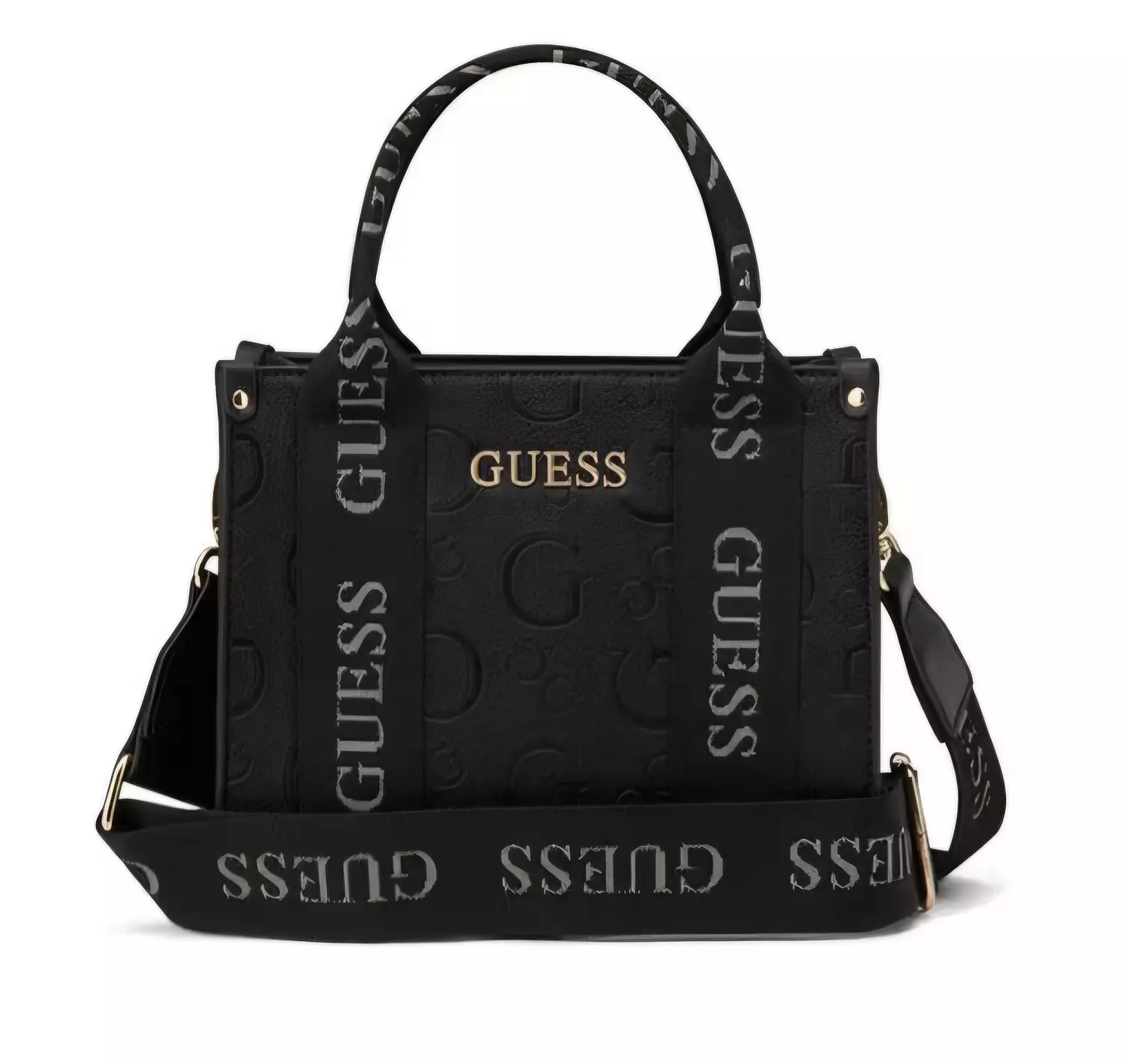Guess  boxy crossbody  in a  classic black Colorway  image