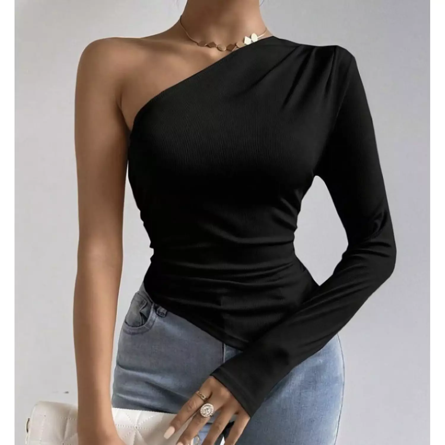 One shoulder top 0