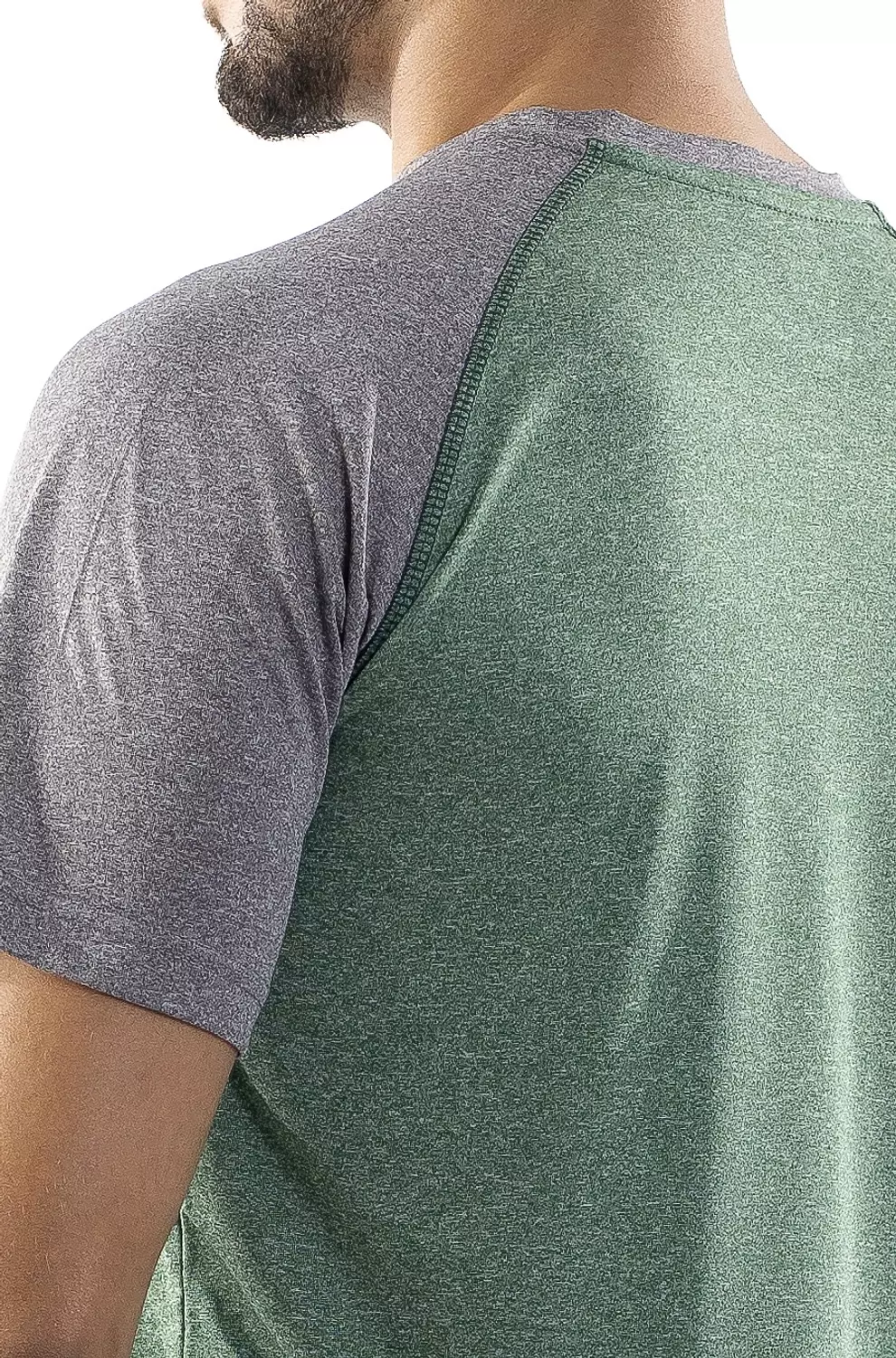 GREEN X GRAY CONTRAST TEE 3
