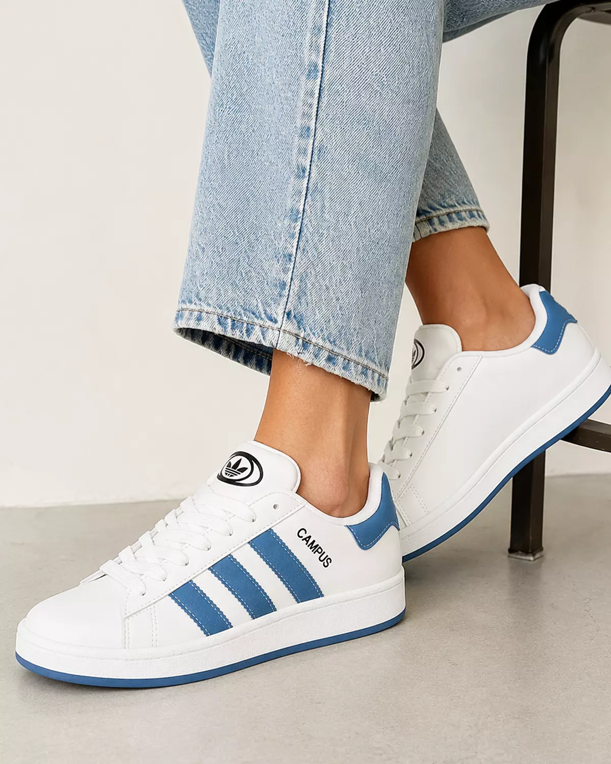 Adidas Campus Women’s Sneakers - White & Blue 5