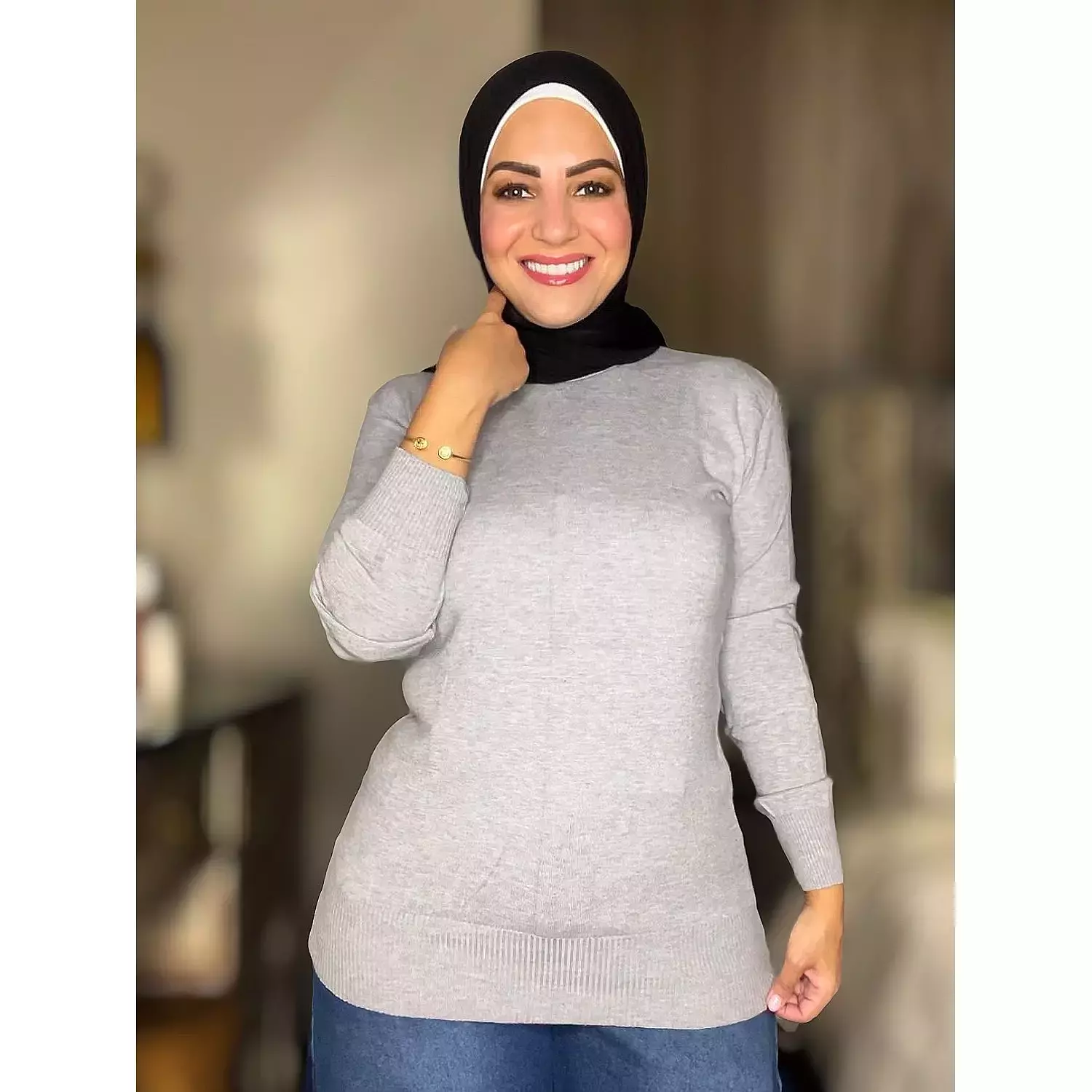 Knitted Plain High-cool Pullover - Free Size -2nd-img
