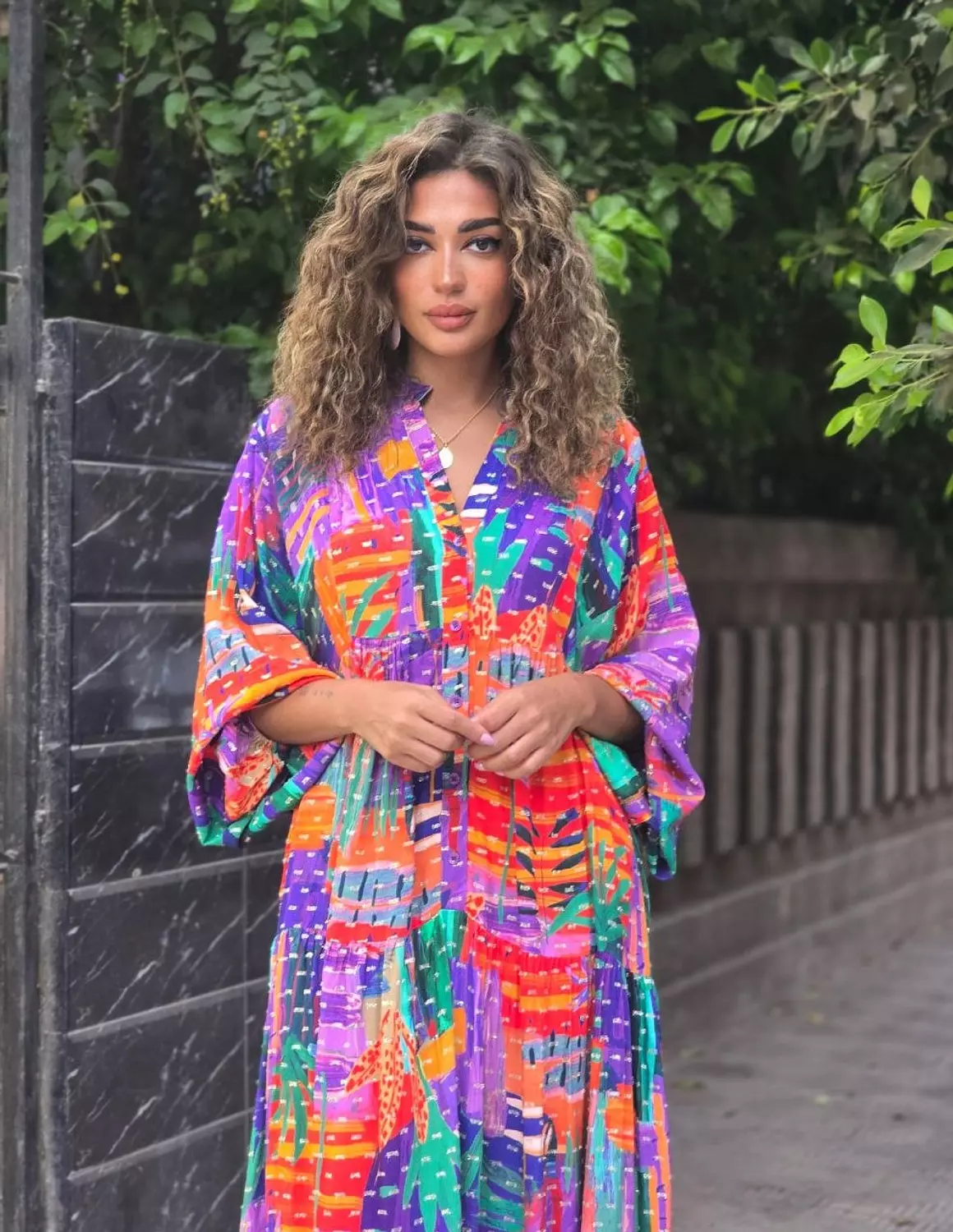 Multicolour purple dress 3