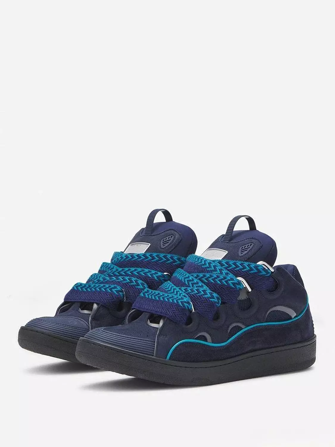 Lanvin Curb Sneakers 'Navy Blue Grey 3