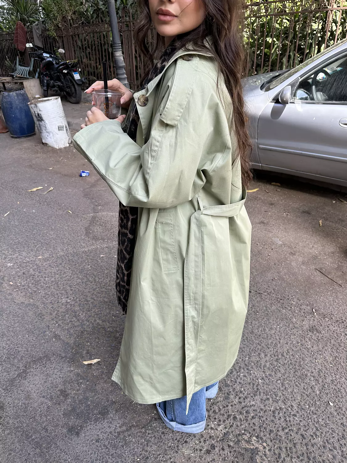 Mint Trench Coat 1