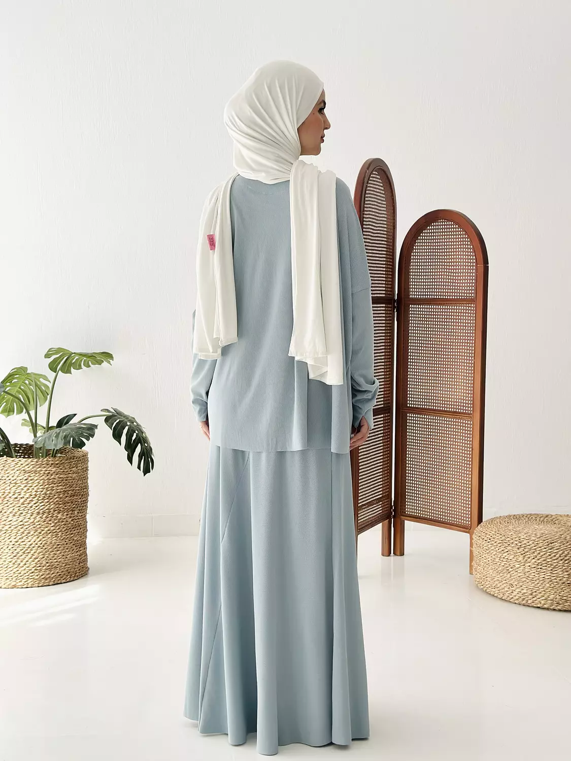 Elegance In Motion Skirt Set In Sky Blue 3