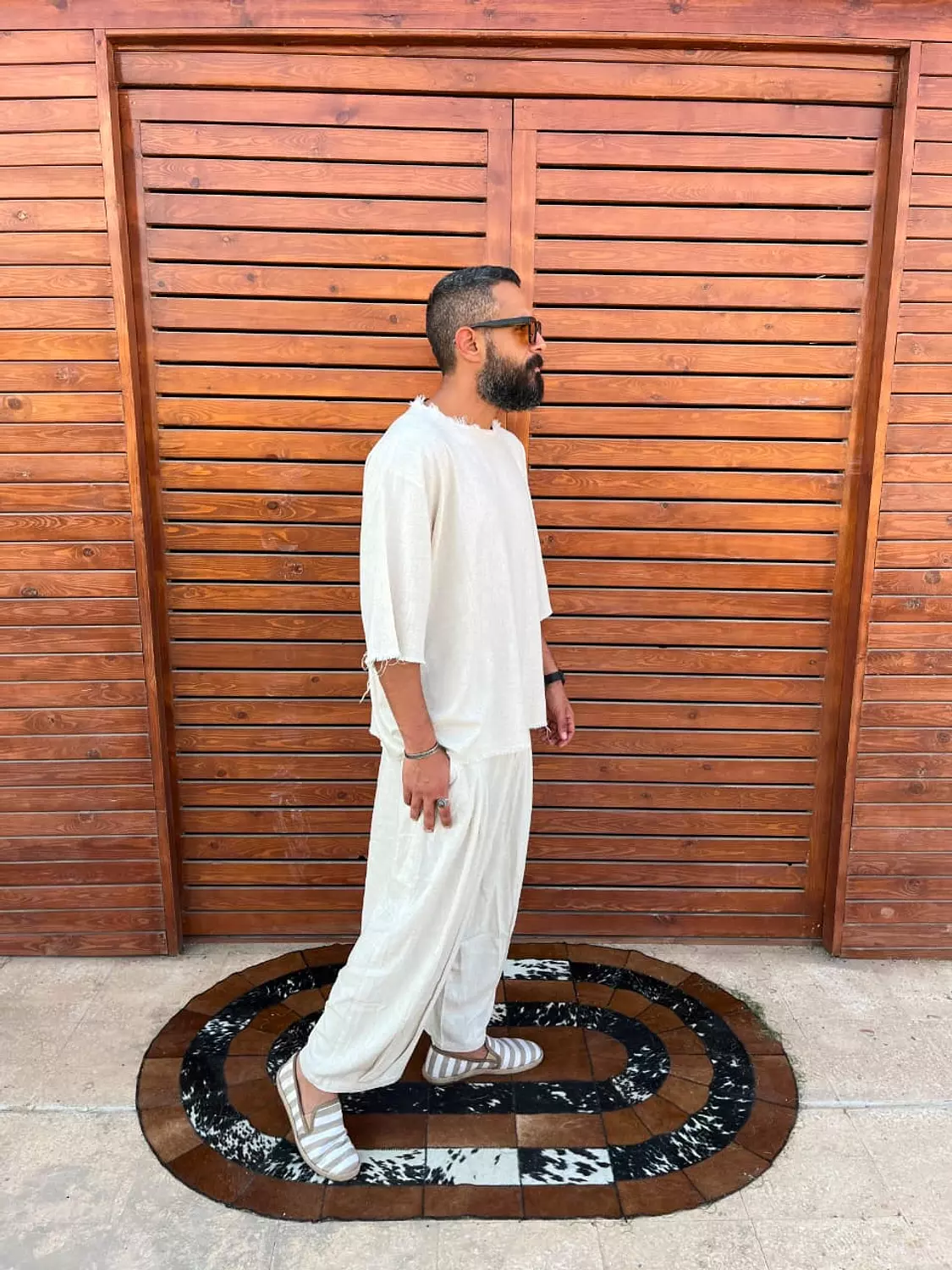 Beige Linen Ritual T-Shirt  3