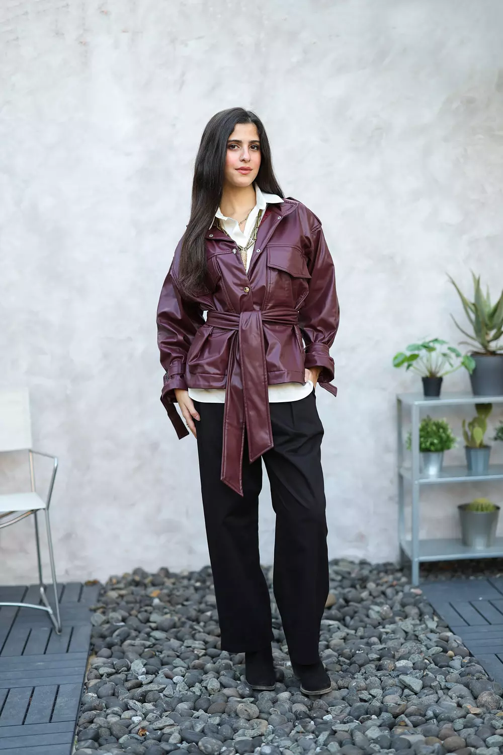 Burgundy chemi-jacket image