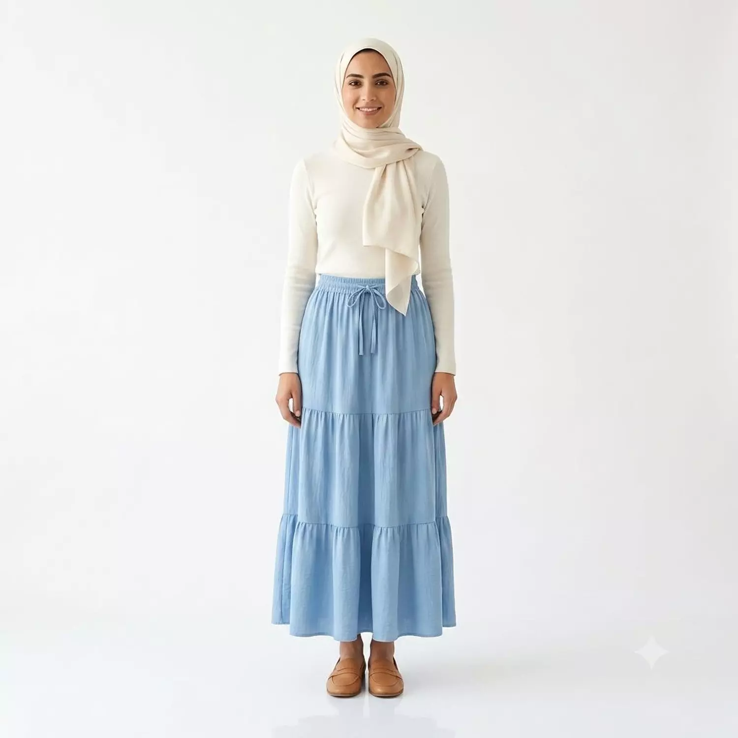 Tiered Modest Maxi Skirt 8