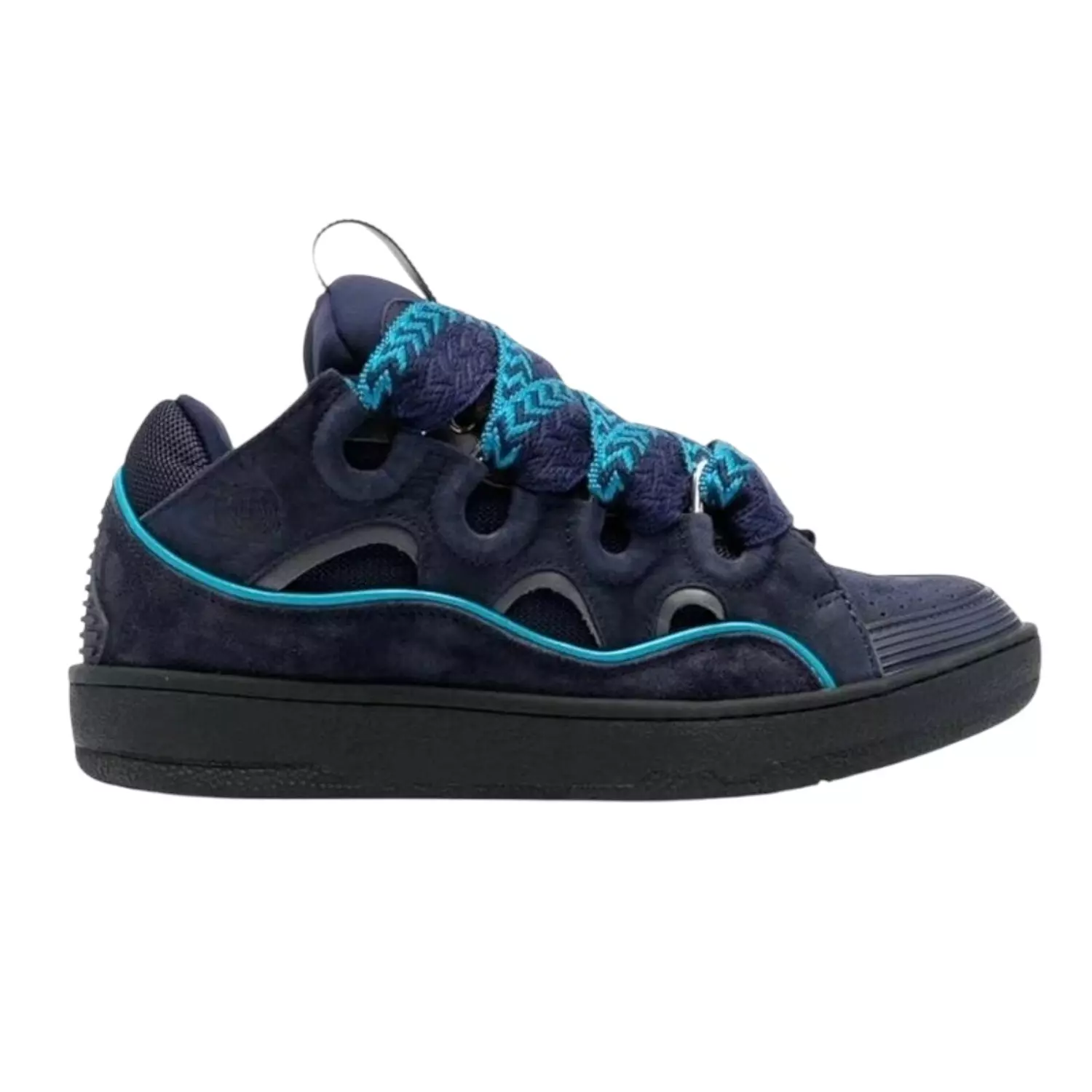 Lanvin Curb Sneakers 'Navy Blue Grey image