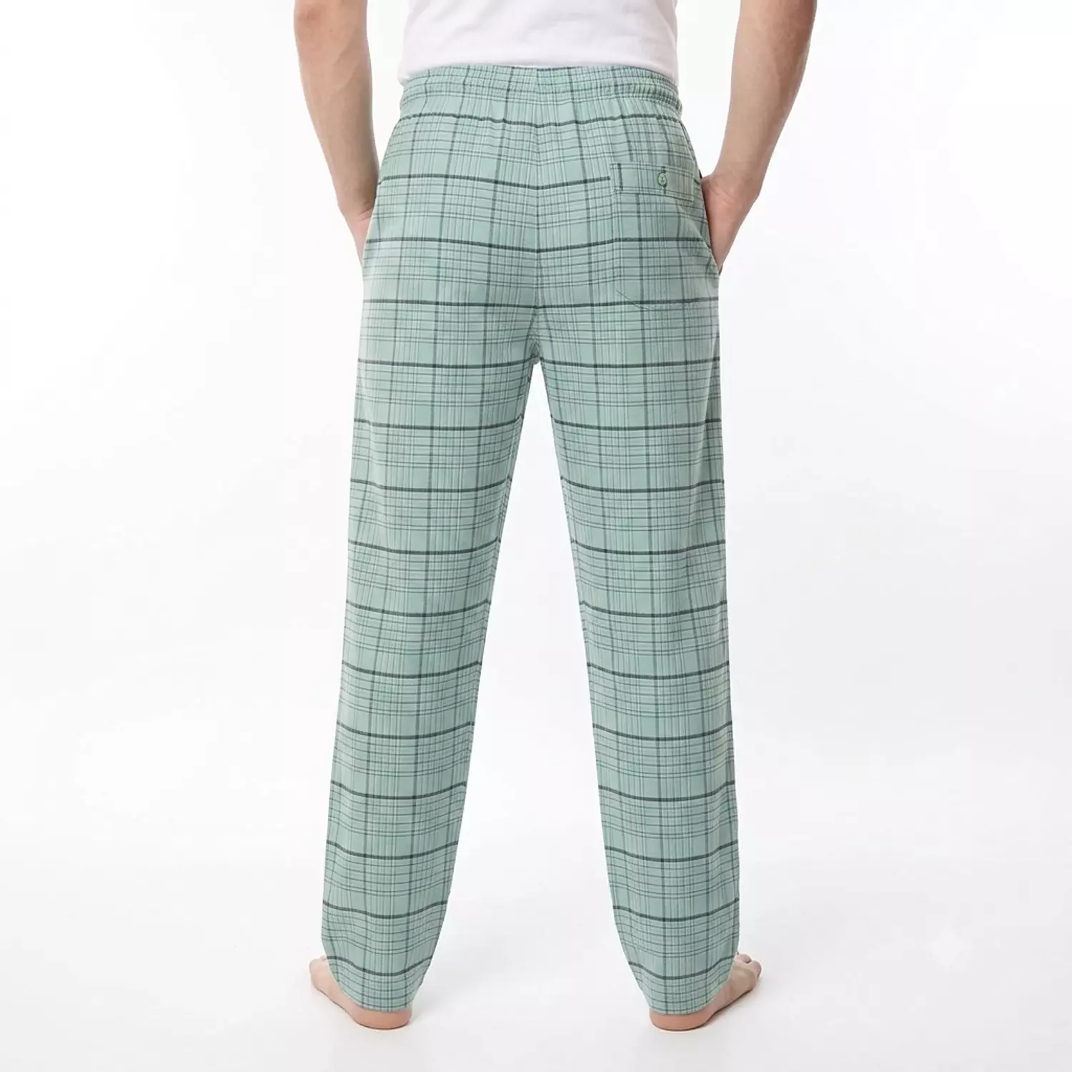 شورتو بنطلون بيجامة رجالي- 4042 - اخضر فاتح 2