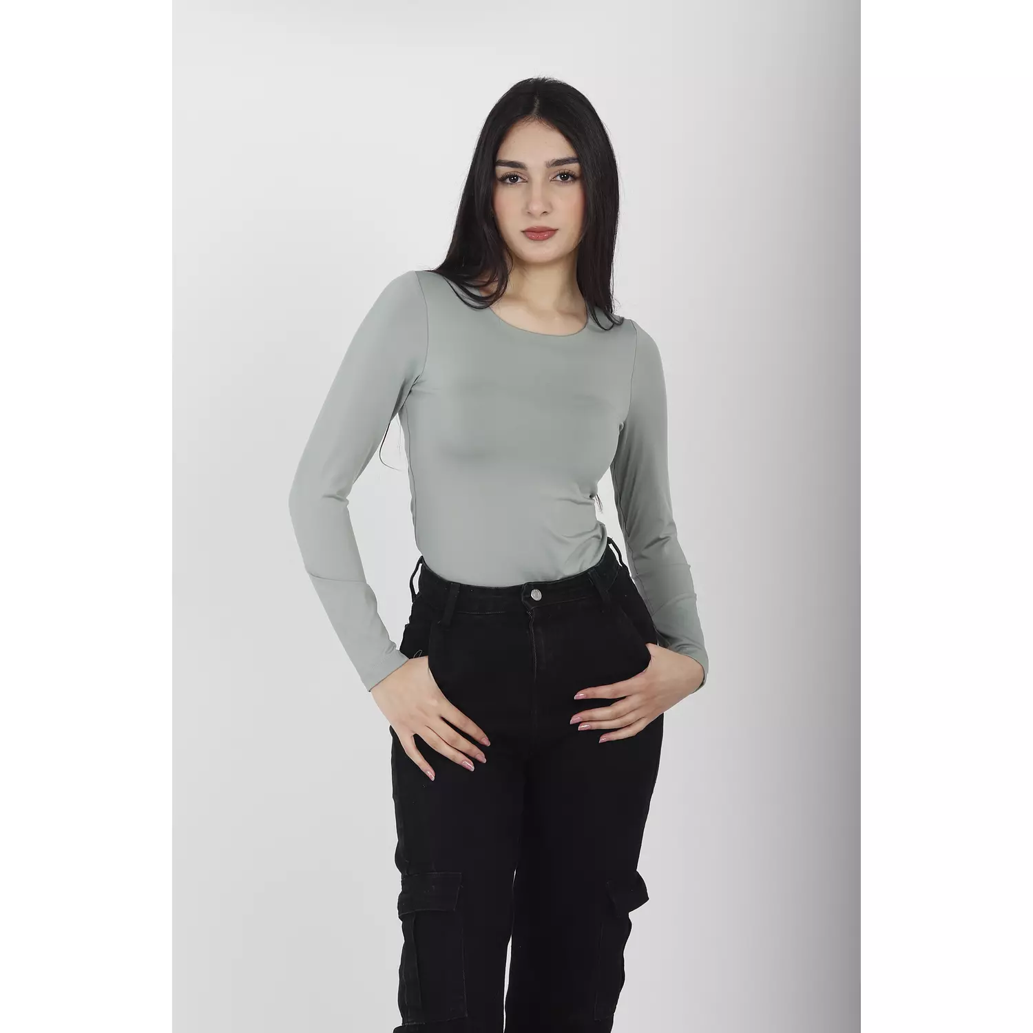 NEW-long sleeve top double layered (70% cotton+30% polyester) 7