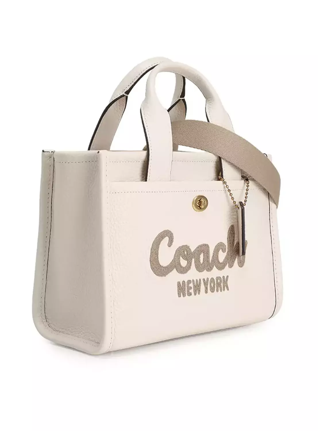Coach Cargo Tote Bag 26 leather in white 1