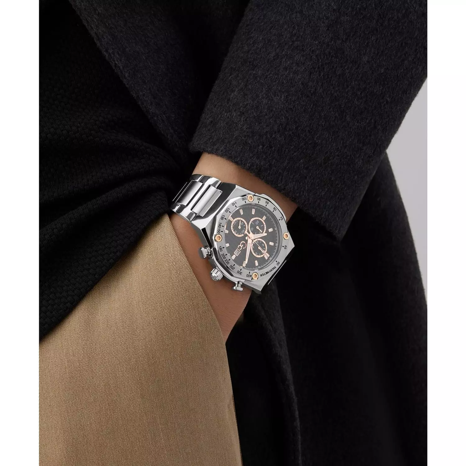 Gc Idol Sport Chrono Metal Men Watch Silver Stainless Steel Bracelet 6