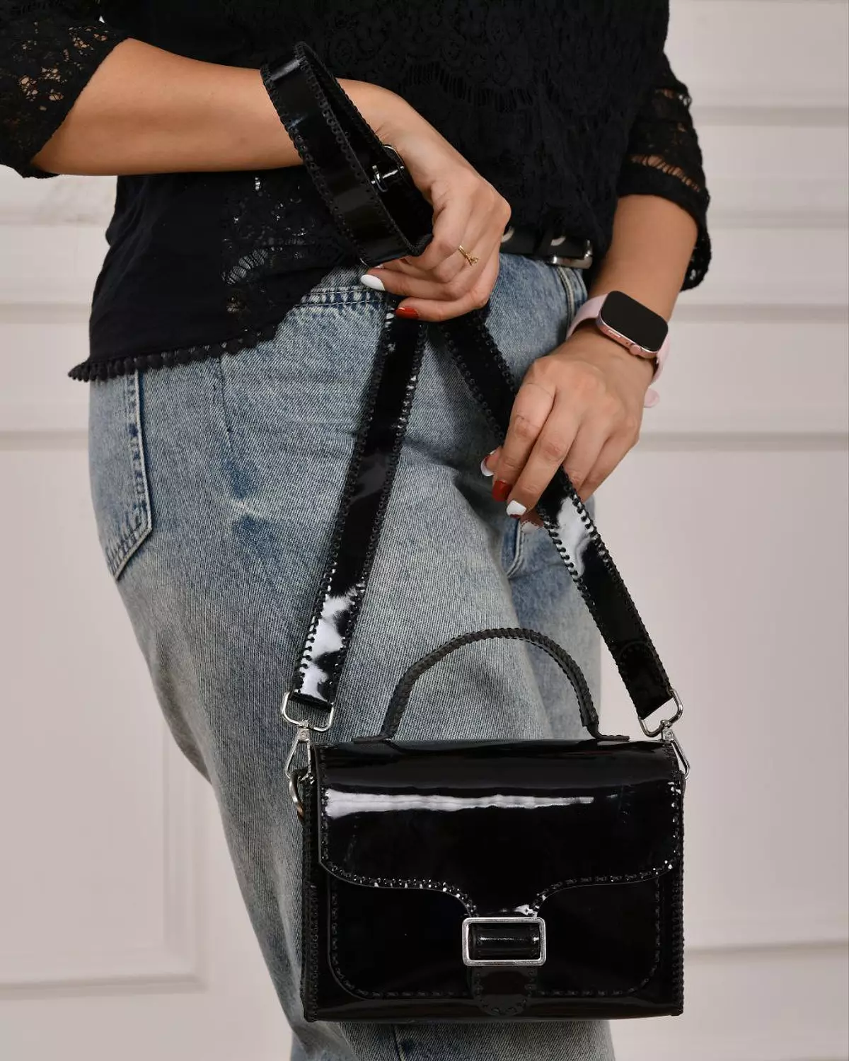 black shiny bag 4