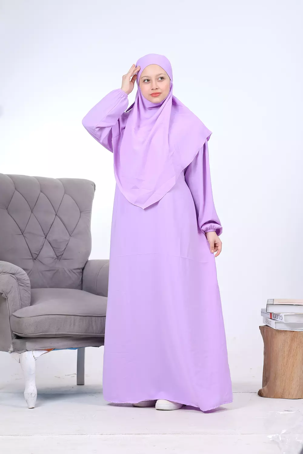 عبايه اطفال رويال بخمار فرنسي (Code 4117) hover image