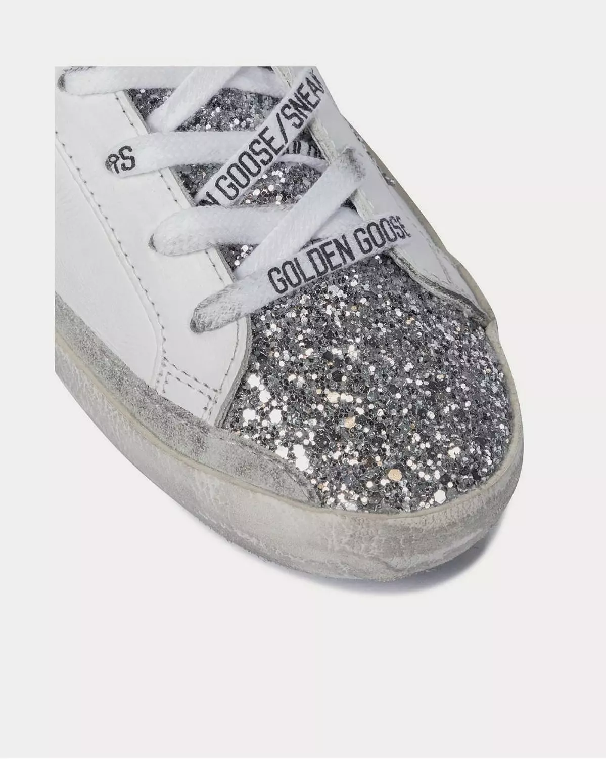 Golden Goose Super-Star White Silver Glitter 1