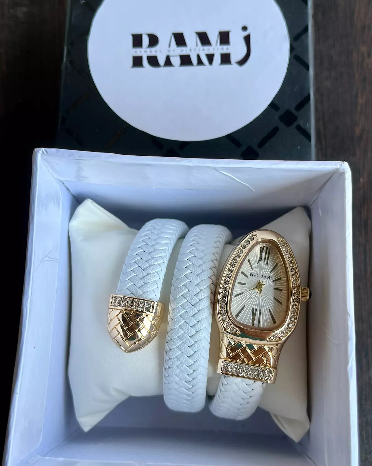 Bvlgari white and black leathers 6